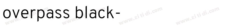 overpass black字体转换